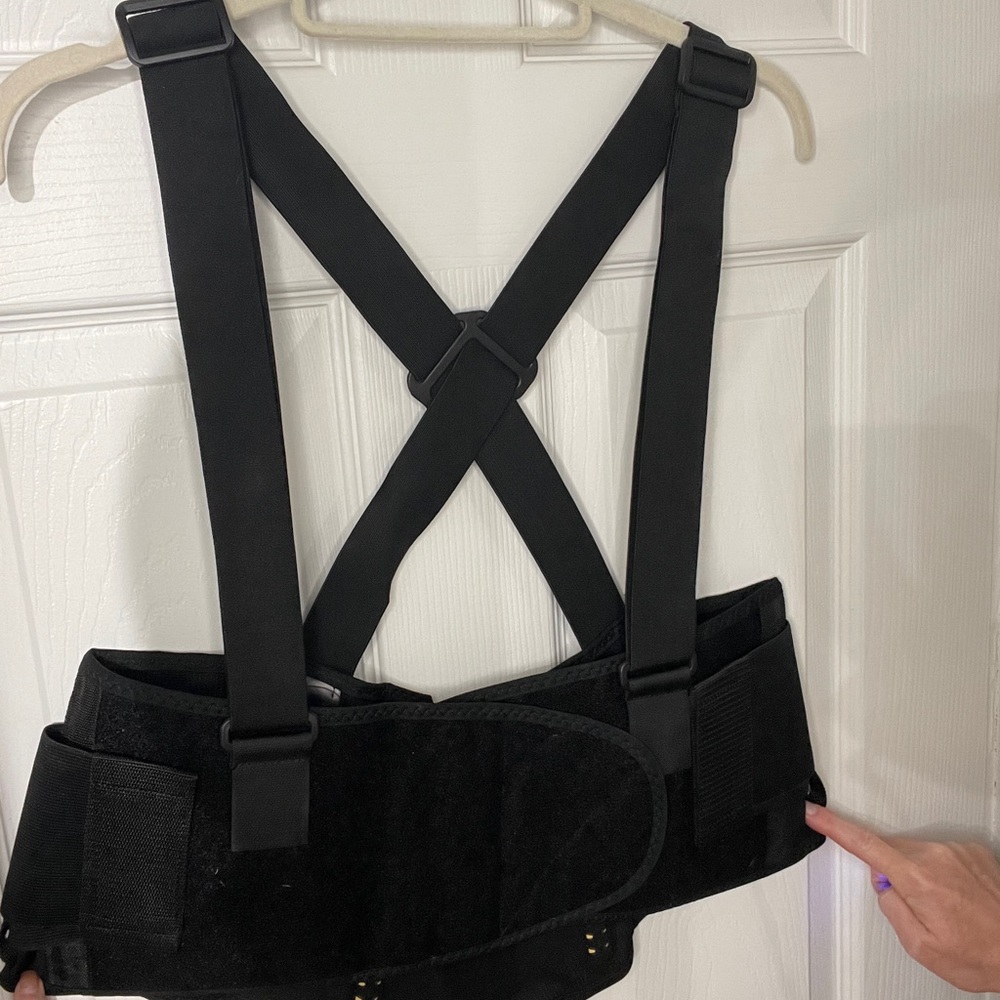 ProFlex Ergodyne Back Support Brace w/ Suspenders Black XL Model 2000SF - Picture 2 of 7